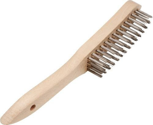 Rhodius TOPline Handbürste EHBG, 12er Set, 4 Reihen, gerade, für Edelstahl und Stahl - Bild 1