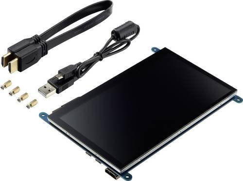 TRU COMPONENTS Touchscreen-Modul 7 Zoll in Schwarz mit 800 x 480 Pixeln für Raspberry Pi und Banana Pi - Bild 1