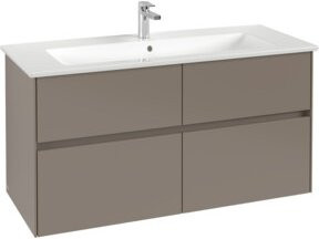 V&B Waschtischunterschrank Collaro in Marineblau mit Waschbecken und LED, B/T/H: 116,1 x 48,0 x 48,0 cm - Bild 1