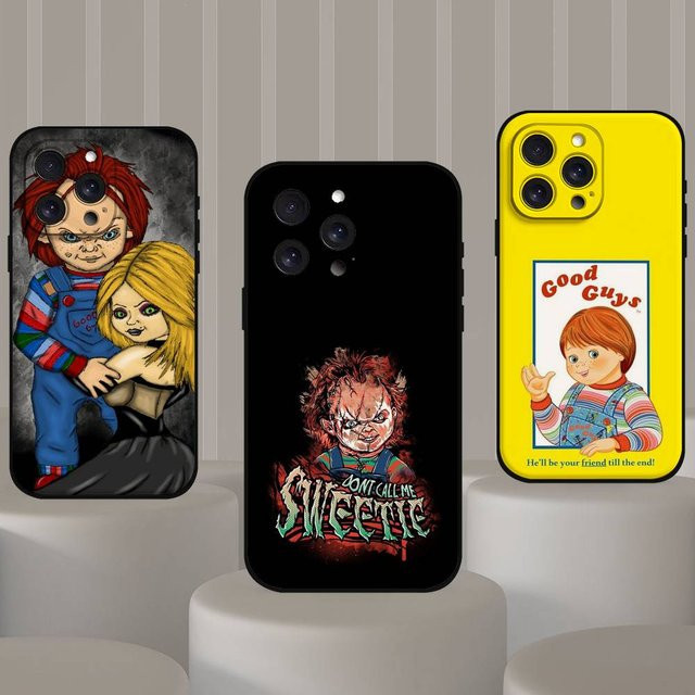 Mesuca C-Chucky Good Guys Handyhülle aus weichem Silikon in Schwarz für iPhone Modelle - Bild 1
