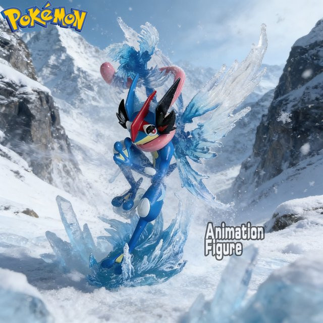 Bandai Pokemon Greninja Actionfigur aus PVC in Blau, 11 cm Höhe - Bild 1
