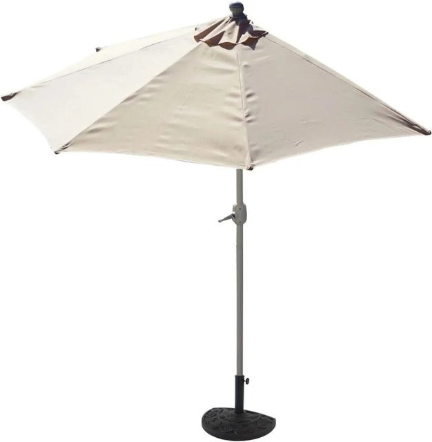 MCW Sonnenschirm Lorca halbrund in Beige mit Ständer, UV 50+, Durchmesser: 300 cm - Bild 2
