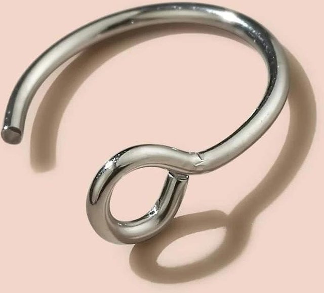 Nasenring Edelstahl, silber, Damen - Bild 1
