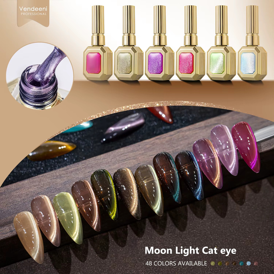 Vendeeni Magnetischer Katzenauge Gel-Nagellack, Schimmernd - Bild 6