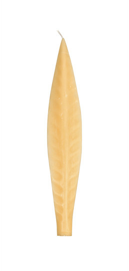 Cerabella Kerze schmales Blatt in Beige - Bild 1