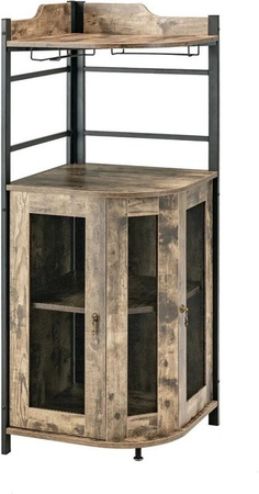 Costway Barschrank Industrial Hellbraun B: 46 cm, T: 46 cm, H: 130 cm