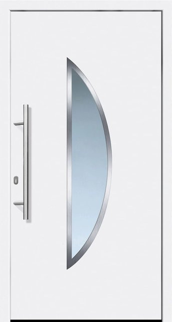 Aluminium-Haustür PANTO modern Weiß Anschlag Links B: 110 cm, H: 210 cm - Bild 1
