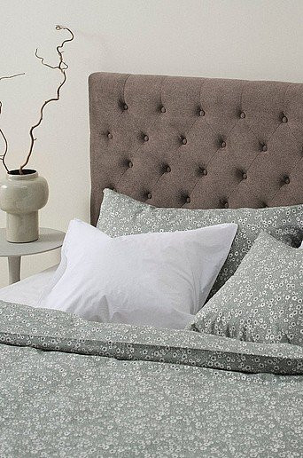 SKENE Kopfteil von Jotex, gepolstertes Wandpaneel in Beige oder Grau, Breite: 180 cm, Höhe: 122 cm, Tiefe: 10 cm - Bild 1