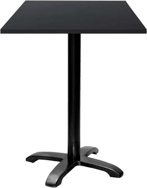 RestooTab Stehtisch Bazila quadratisch in Schwarz mit Holzdekor, B/T/H: 60 x 60 x 112 cm - Bild 1