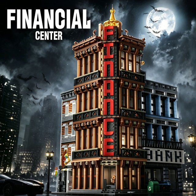 SixBricks MOC Wall Street Weltfinanzzentrum Bankgebäude-Bausteine-Set - Bild 1