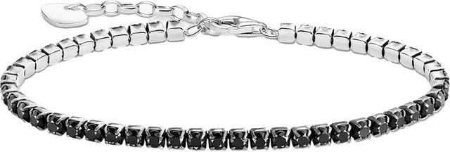 Thomas Sabo Tennisarmband, 925 Silber, schwarze Steine, Damen - Bild 1
