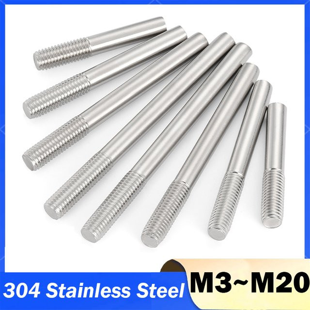 Gewindestange aus 304 Edelstahl Single End Headless Bolzen in Silber, verschiedene Größen M3 bis M20 - Bild 1