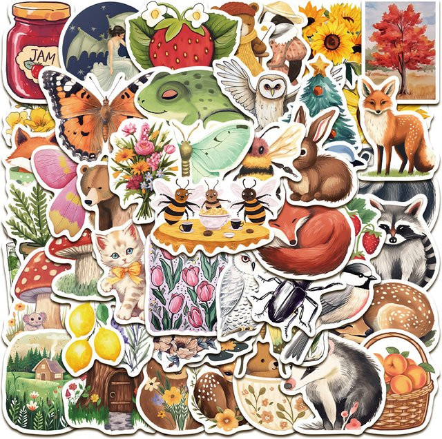 Charile Retro Mysteriöse Magische Wald-Aufkleber, Sticker, multicolour - Bild 1