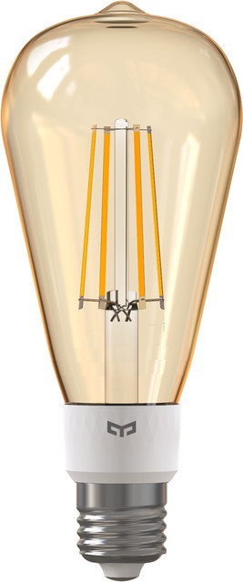 Yeelight ST64 Filamentlampe E27, dimmbare LED Globe in Gold/Messing, 6W, 500lm, 2000K, Wi-Fi kompatibel mit Apple HomeKit, Google Home und Amazon Alexa - Bild 1