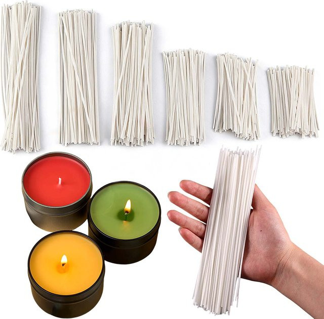 UDOCOOL 100er Set gewachste Baumwoll-Kerzendochte in Weiß für Sojawachs und Kerosinlampen, Durchmesser: 8 cm, 10 cm, 12 cm, 16 cm, 18 cm und 20 cm - Bild 1