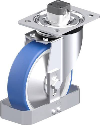 Blickle L-POTHS 160XK-CS11-FA-FS Stahlblech-Lenkrolle in Stahl, Rad-Durchmesser: 160 mm, Tragfähigkeit: 400 kg - Bild 1