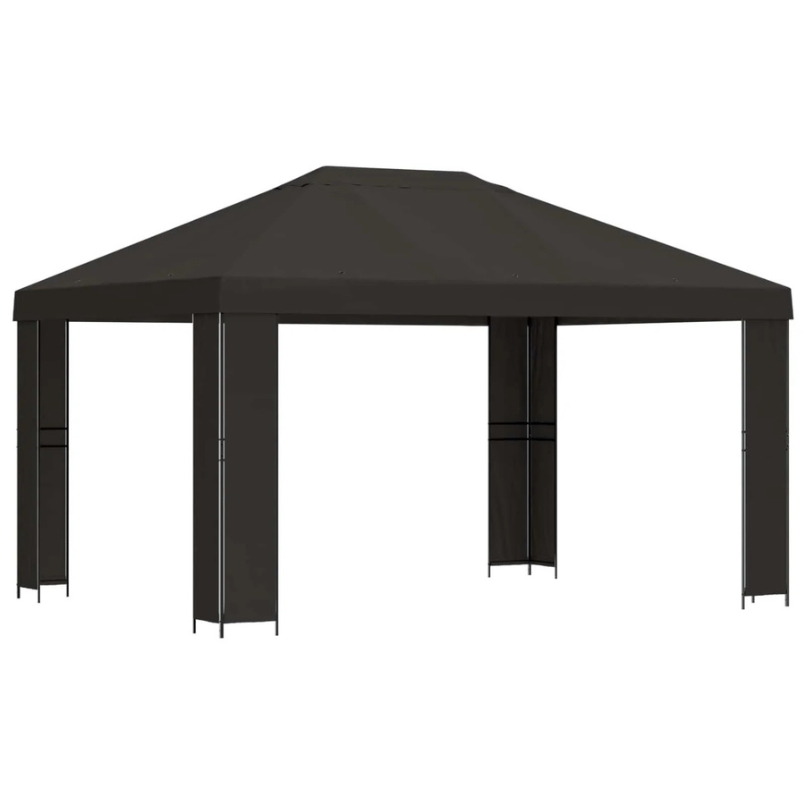 vidaXL Pavillon aus Stahl und Polyester in Anthrazit mit B/T: 400 x 300 cm - Bild 2