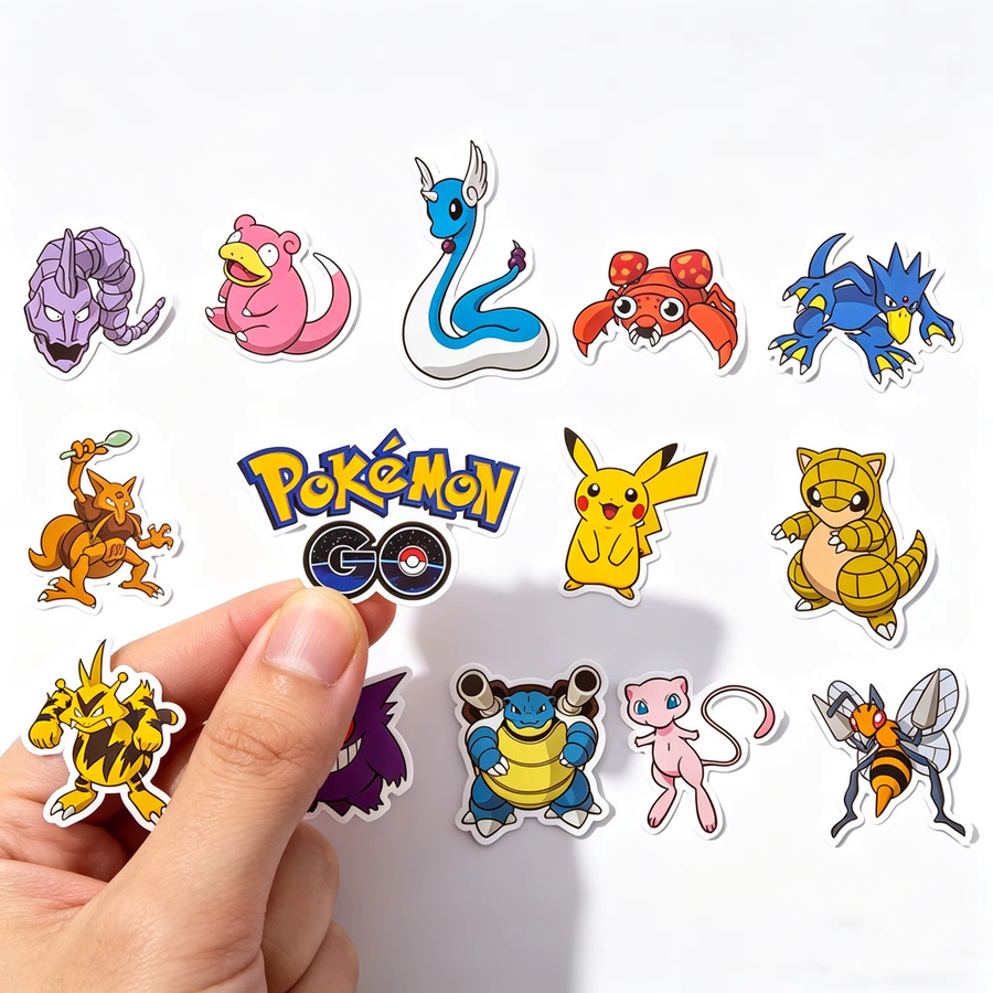 Bandai Pokemon Cartoon-Anime-Aufkleber, 100-teiliges Set, multicolour - Bild 2
