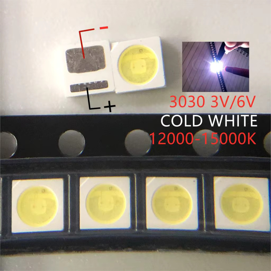 100 Stück Everlight LED Hintergrundbeleuchtung SMD Kaltweiß 1,8 W 6V 3V 150-187lm pt30w45 v1 - Bild 2