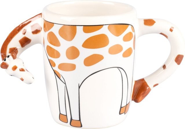 Genialo 3D-Tasse aus Keramik in Beige und Weiß, 300 ml - Bild 1