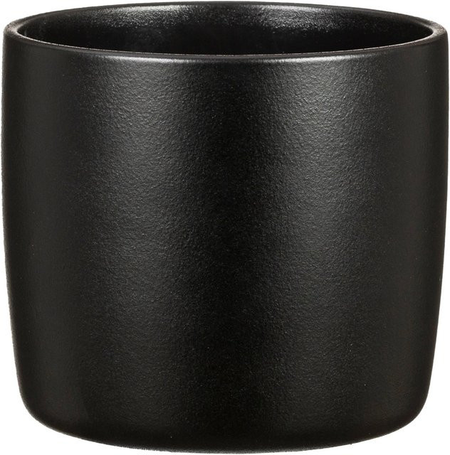 Scheurich Übertopf 900 Solido in Ebano Schwarz, Keramik, Fässchen-Form, Durchmesser: 13 cm, Höhe: 12 cm - Bild 1