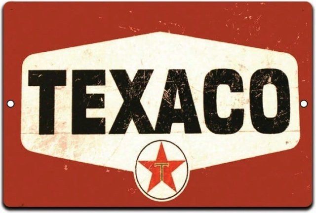 Texaco Retro Blechschild im Vintage-Stil für Garage und Auto Shop, Breite: 30,48 cm, Höhe: 20,32 cm - Bild 1