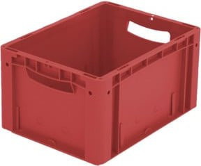 Bito Eurostapelbehälter XL stapelbar aus Kunststoff, rot, B/T/H: 40 x 30 x 22 cm - Bild 1