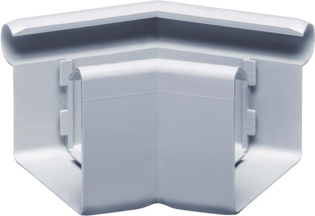 Inefa Rinnenwinkel 135 Grad Außeneck für Kastenrinnen NW 68 aus PVC in Grau - Bild 1