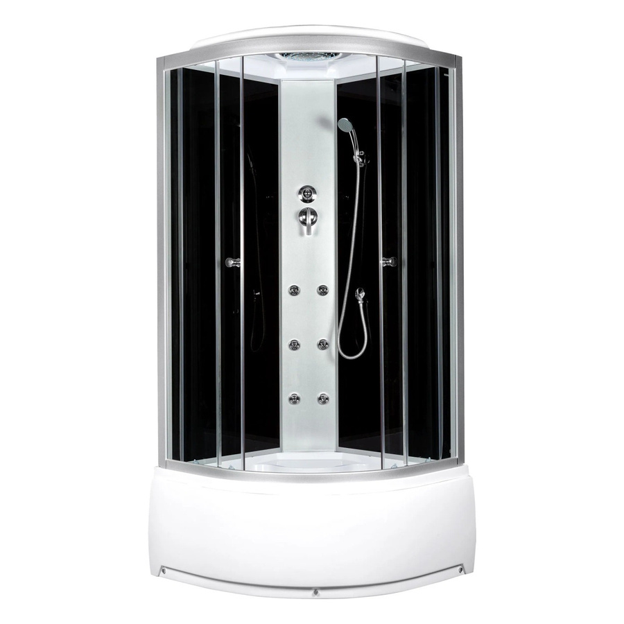 Kerra Hydromassagekabine Presto Eckdusche mit Duschwanne und Handbrause in Weiß, B/T/H: 91 x 91 x 220 cm - Bild 2