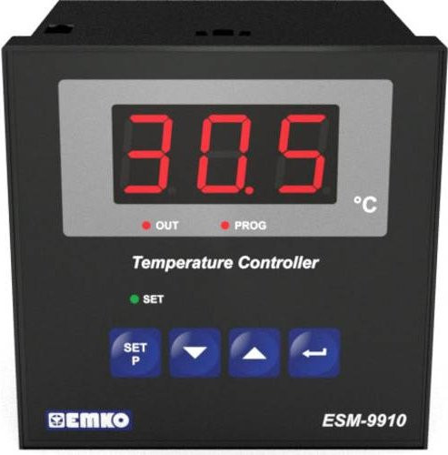 Emko ESM-9910.2.03.0.1/01.00/2.0.0.0 2-Punkt-Temperaturregler Pt100 Schwarz B/T/H: 96 x 96 x 96 mm - Bild 1