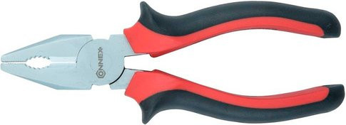 Connex Kombizange in Rot, Silber und Schwarz, Länge: 16 cm - Bild 1