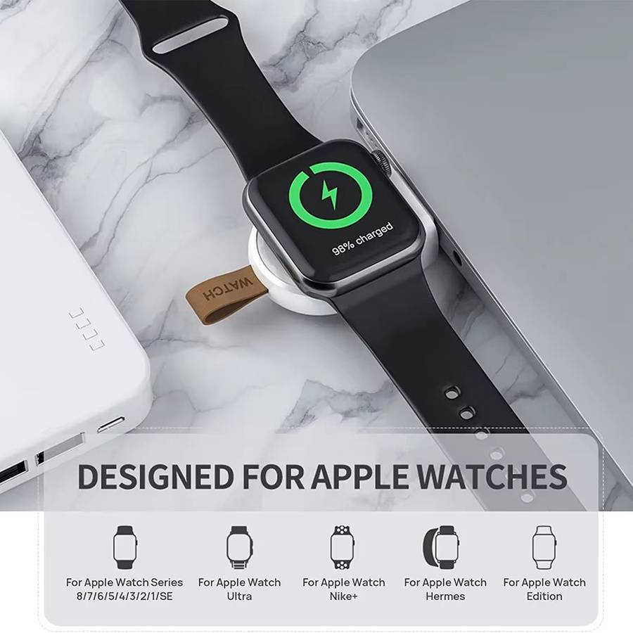 Hiyii 3-in-1 USB-C Schnellladestation für Apple Watch und iPhone, Weiß, Silikon - Bild 3