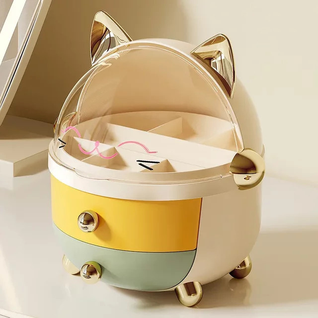 Organizer-Box mit mehreren Schubladen für Kinder in Multicolour aus Kunststoff zur Schreibtischaufbewahrung von Schulbedarf, Schreibwaren und Kosmetika - Bild 1
