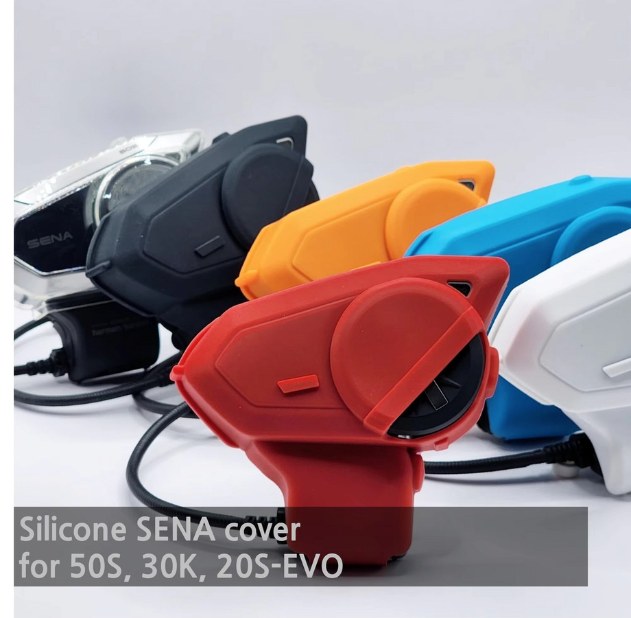 Silikon-Schutzhülle für Harman Kardon Sena Bluetooth Helm Intercom, wasserdicht und staubdicht, Farbe: Rot - Bild 2