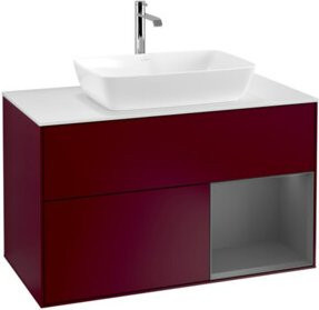 V&B Waschtischunterschrank Finion 100 in Anthrazit lackiert, B/T/H: 100 x 50,1 x 50,1 cm - Bild 1
