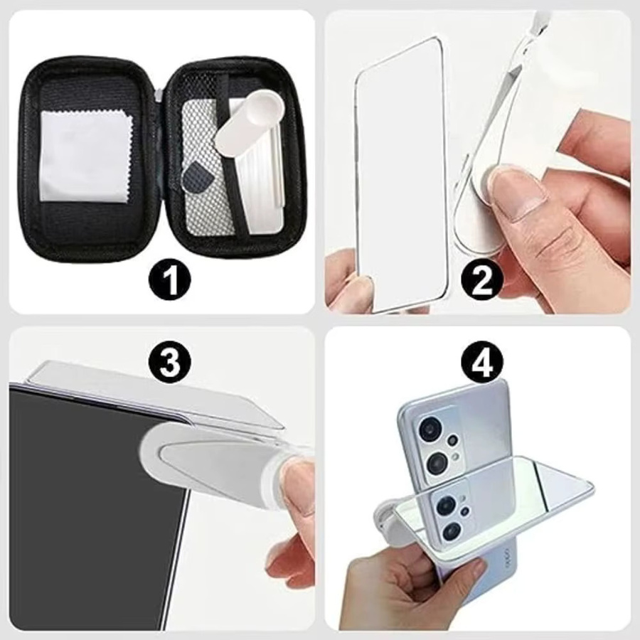 Smartphone Kamera Spiegel Reflexion Clip Kit für Selfie und Handyaufnahmen in Schwarz - Bild 4