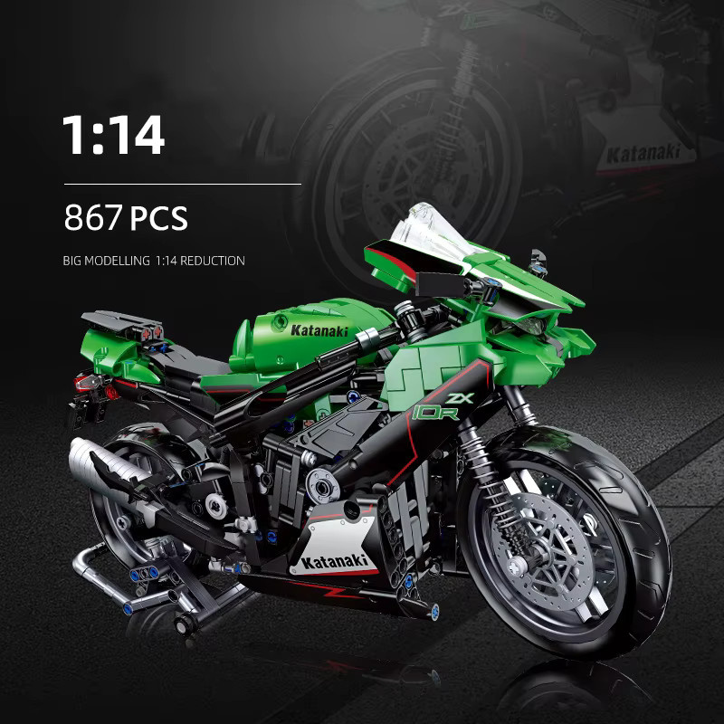 Xturboman Ninja ZX-10R Motorrad, Modell, Maßstab 1:14 - Bild 2