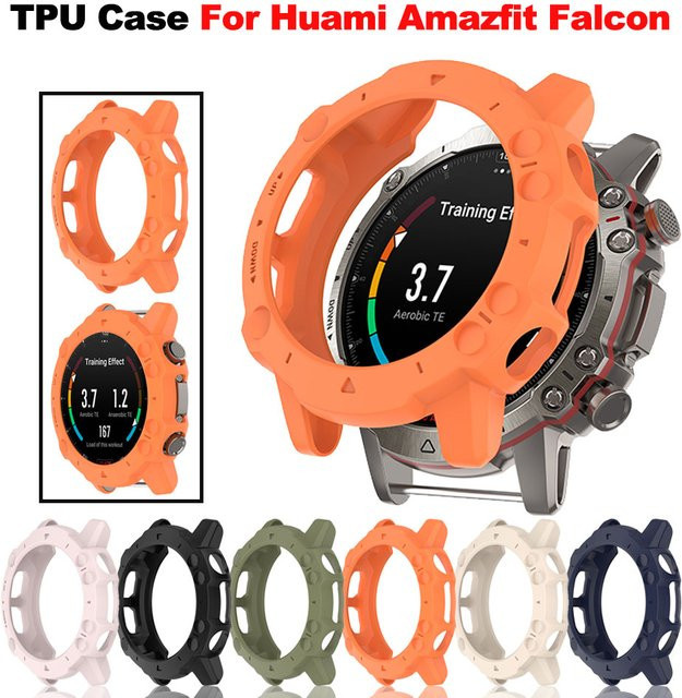Arvin Uhrenarmband Schutzhülle, Silikon, Schwarz, Unisex, Amazfit Falcon - Bild 1