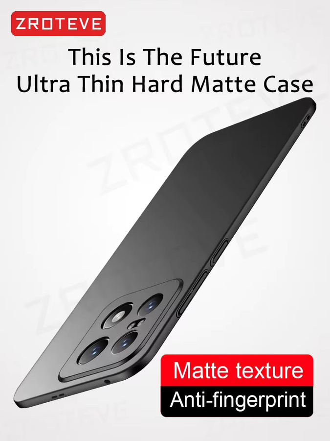 ZROTEVE Ultra Slim Matte Handyhülle aus hartem PC für OnePlus 15, 15R und OnePlus 13 5G in Schwarz - Bild 4