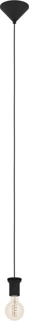 Eglo Pendelleuchte Capoliveri-E Schwarz, 1-flammig, Durchmesser: 12 cm, Höhe: 110 cm - Bild 1