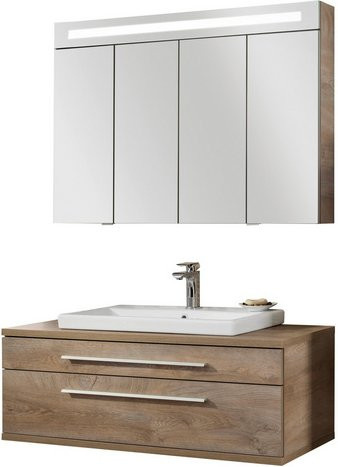 FACKELMANN Waschplatz-Set STANFORD in Nature Oak, braun, Breite: 110 cm - Bild 1