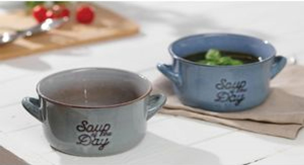Ritzenhoff & Breker Suppentasse Tasty Blau aus Keramik mit Griff, 6er Set, 570 ml - Bild 1
