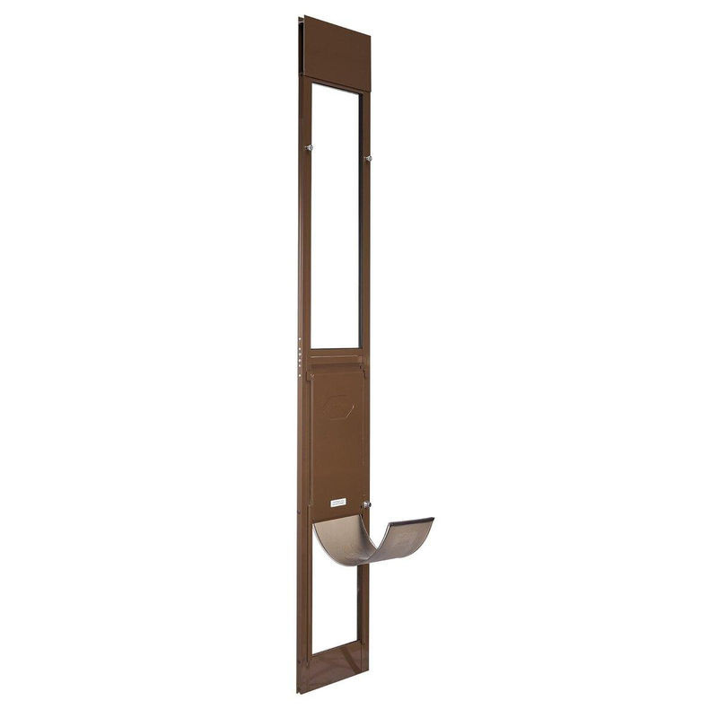 Hundetür für Schiebetüren von Buying Solutions, MB aus Aluminiumlegierung in Braun, höhenverstellbar von 1927 mm bis 2040 mm, Klappe B: 260,4 cm x H: 41,28 cm - Bild 2
