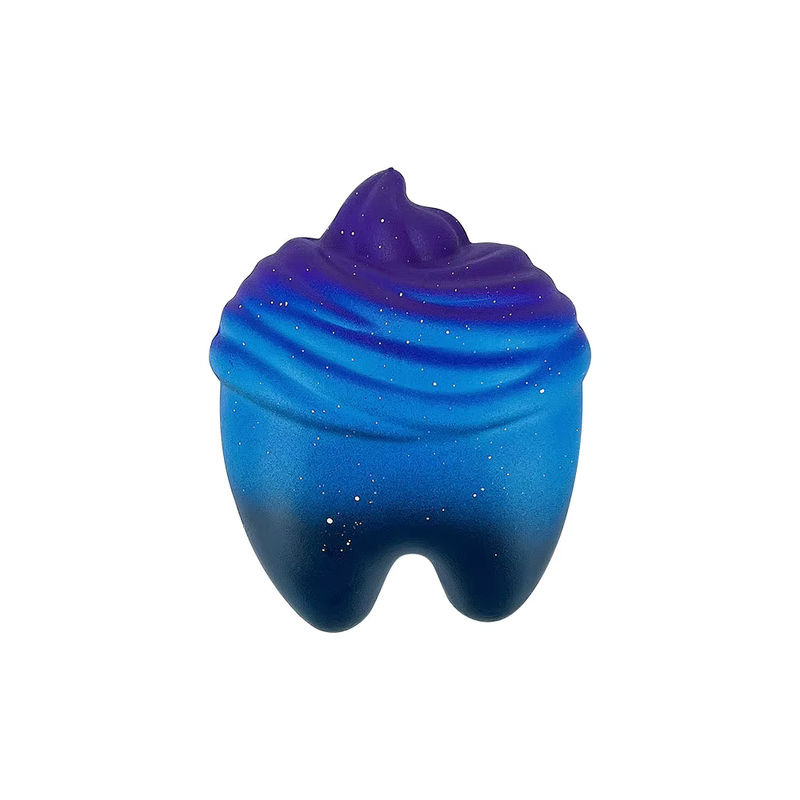 YOUYA DENTAL Zahnförmiger Stressball in Blau als dekoratives Geschenk und Entspannungsmodell für die Zahnmedizin - Bild 3