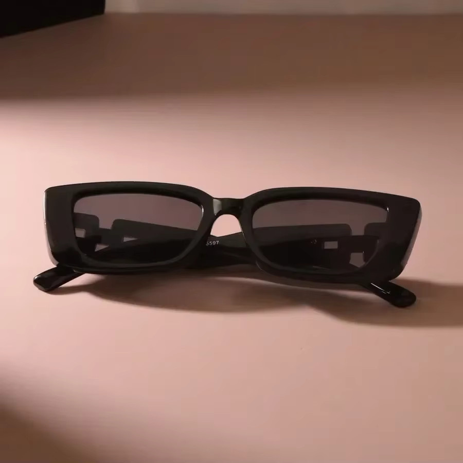 CAIPAI Sonnenbrille Cat Eye, Vollrand, Kunststoff, Damen, Schwarz, Beige - Bild 3
