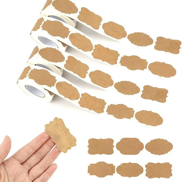 Selbstklebende Etiketten für Gewürzgläser und Küchenbehälter in Braun PTZ004 - Bild 1