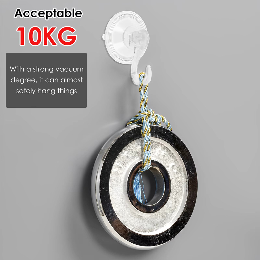 Willstar Saugnapf Haken Transparent Heavy Duty Vakuum Halter für Glas und Fenster in Küche und Badezimmer - Bild 3
