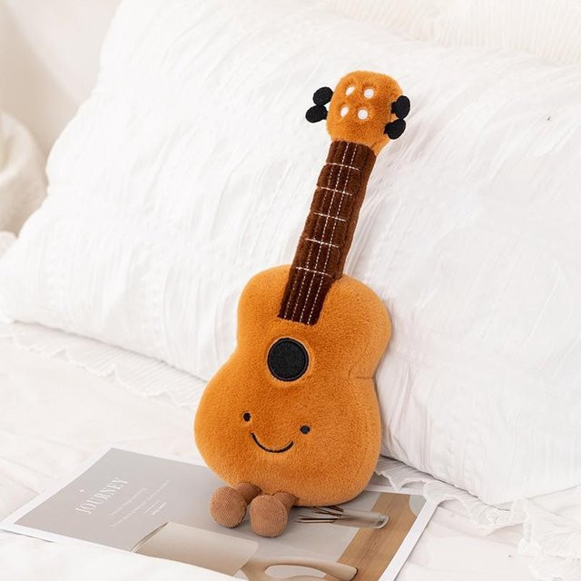 Wucifang Bags Musikalisches Plüschtier, Geige Gitarra Pipa, 30cm - Bild 1