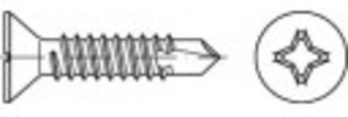 TOOLCRAFT Bohrschrauben mit Phillips Kreuzschlitz, Durchmesser: 5,5 mm, Länge: 38 mm, Farbe: Silber, Material: Stahl galvanisch verzinkt, 250 Stück - Bild 1