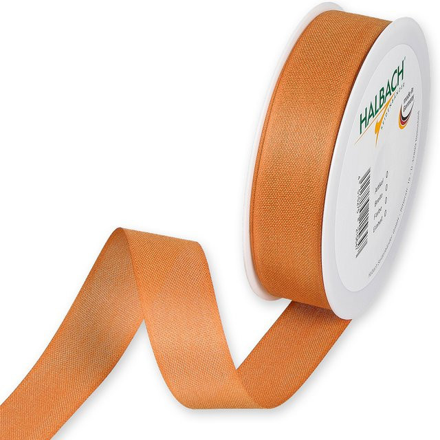 Halbach Dekoband in Baumwolloptik aus Polyester, Farbe: Terracotta, Breite: 2,5 cm, Länge: 5 m - Bild 1